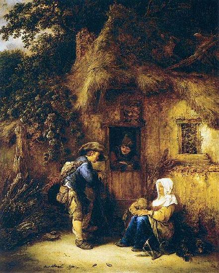 Isaac van Ostade Traveller at a Cottage Door Sweden oil painting art
